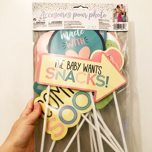 Baby Shower items: Photo Booth Props for Unisex Baby Shower, 3 Sets of Napkins - Picture 3 of 4